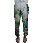 Dolce & Gabbana White Floral Printed Men Jogger Pants PAN73216 - 48