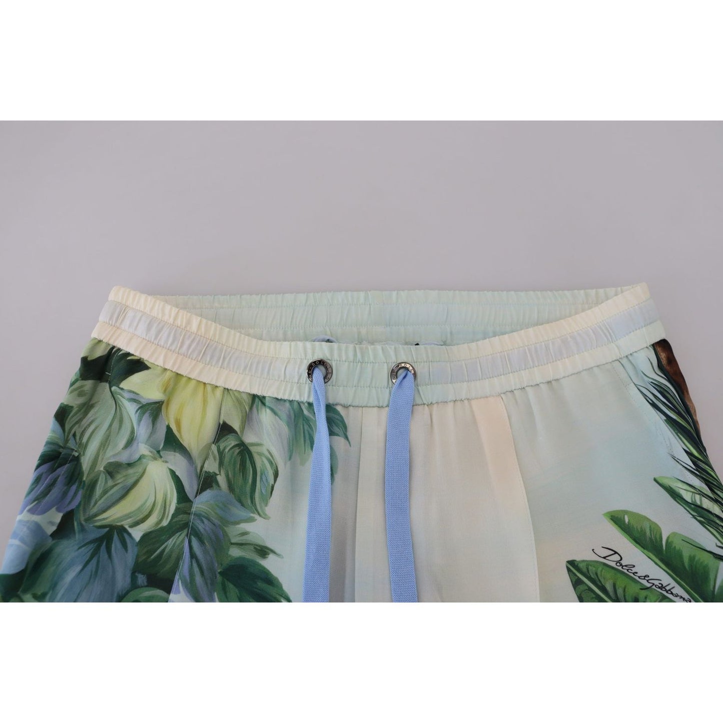 Dolce & Gabbana White Floral Printed Men Jogger Pants PAN73216 - 48
