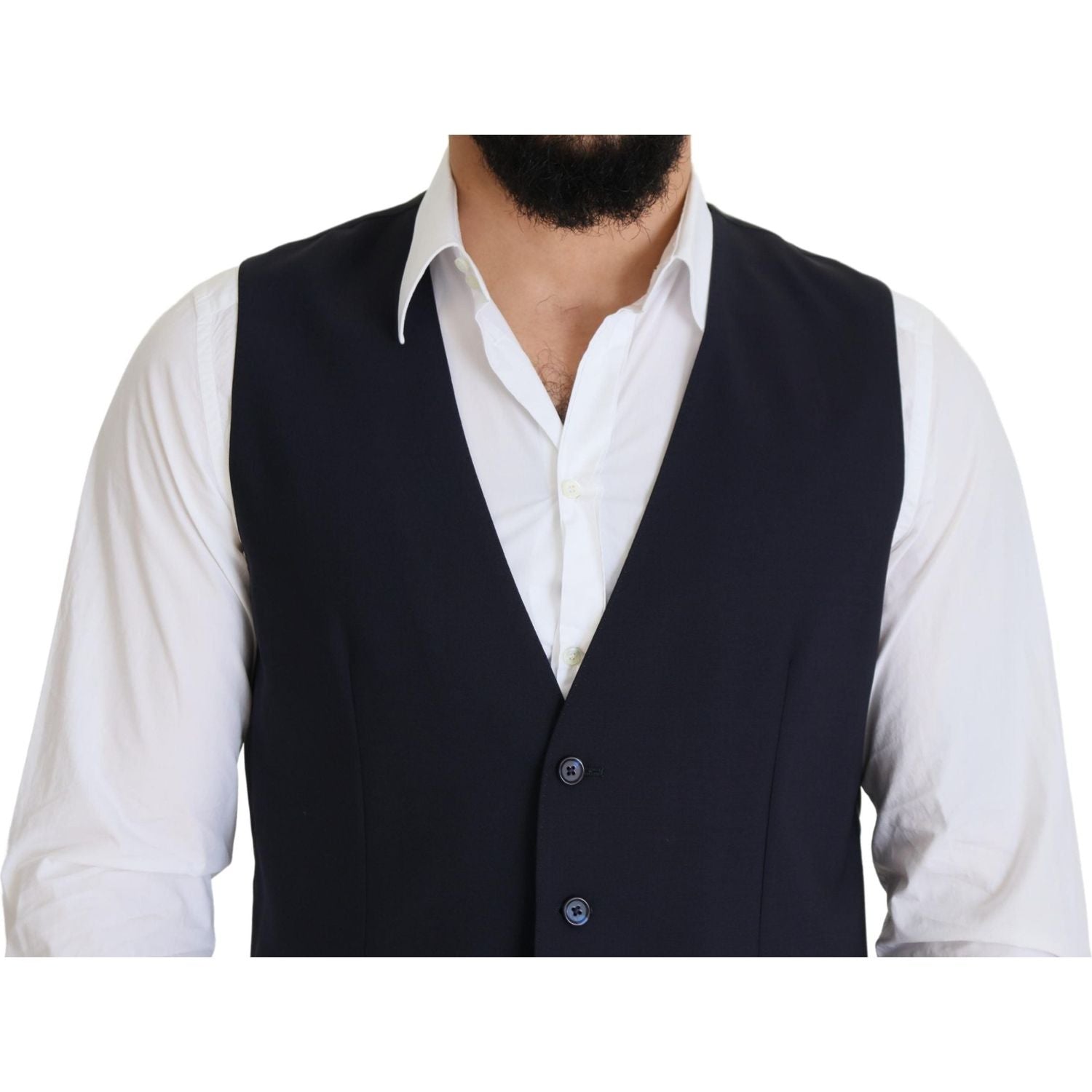 优雅深蓝色礼服背心