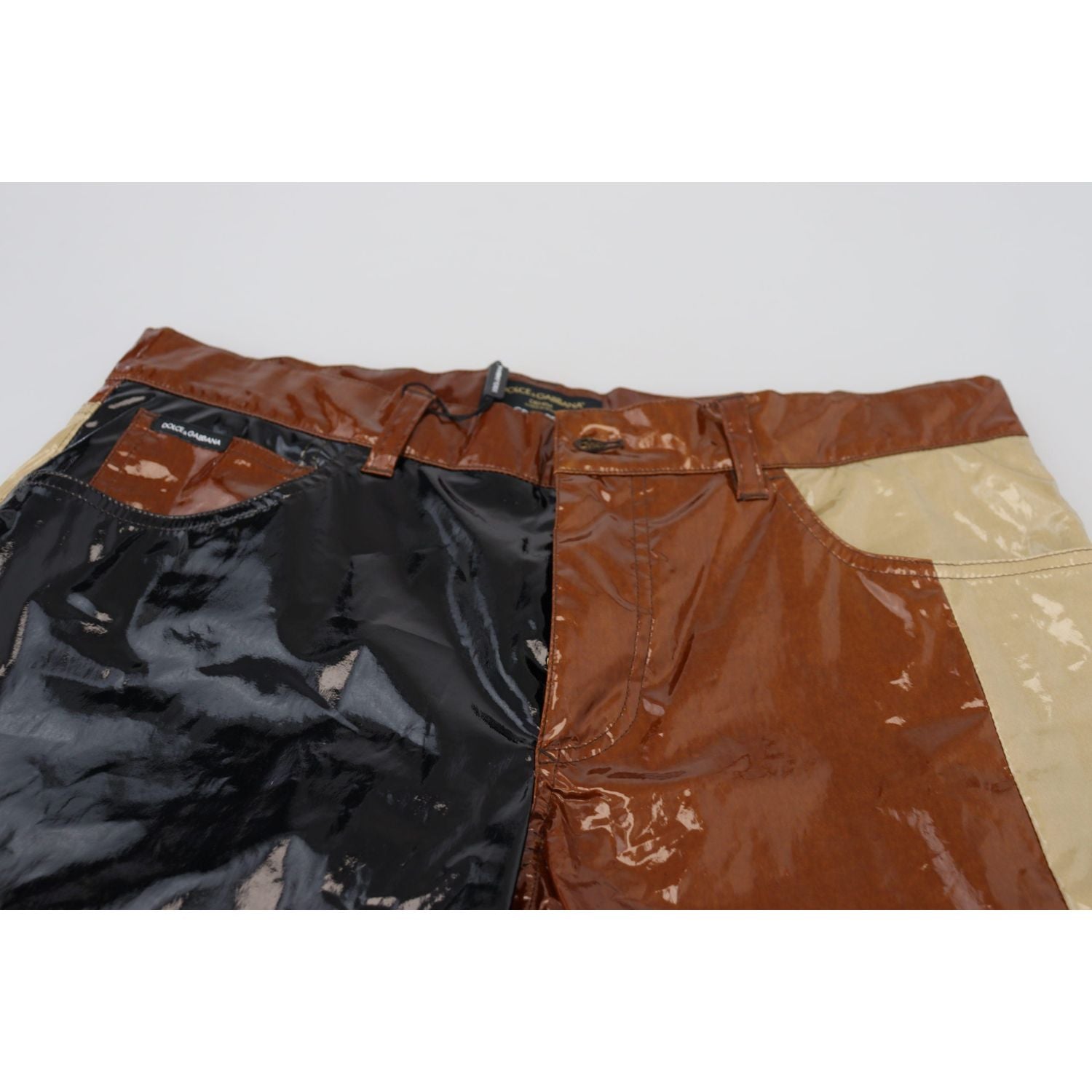 优雅闪亮牛仔丝绸混纺牛仔裤