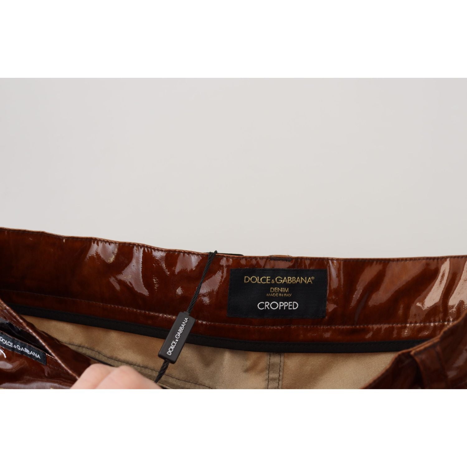 优雅闪亮牛仔丝绸混纺牛仔裤