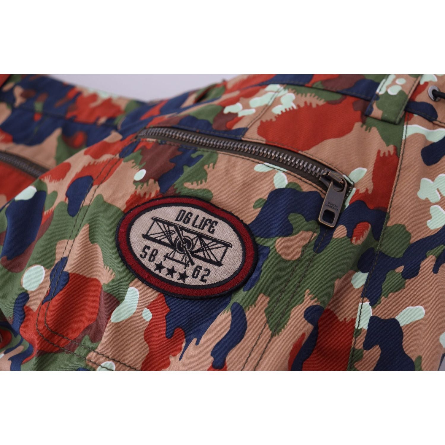 意大利设计师多色工装短裤