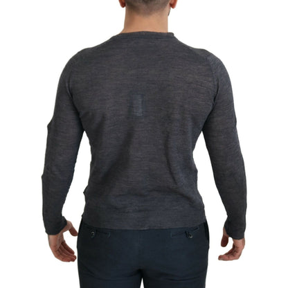 Costume National Gray Crewneck Pullover Sweater