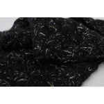 Dolce & Gabbana Black Wool Knitted Wrap Foulard Fringe Scarf