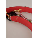 Dolce & Gabbana Metallic Pink Leather Studded Shoulder Strap