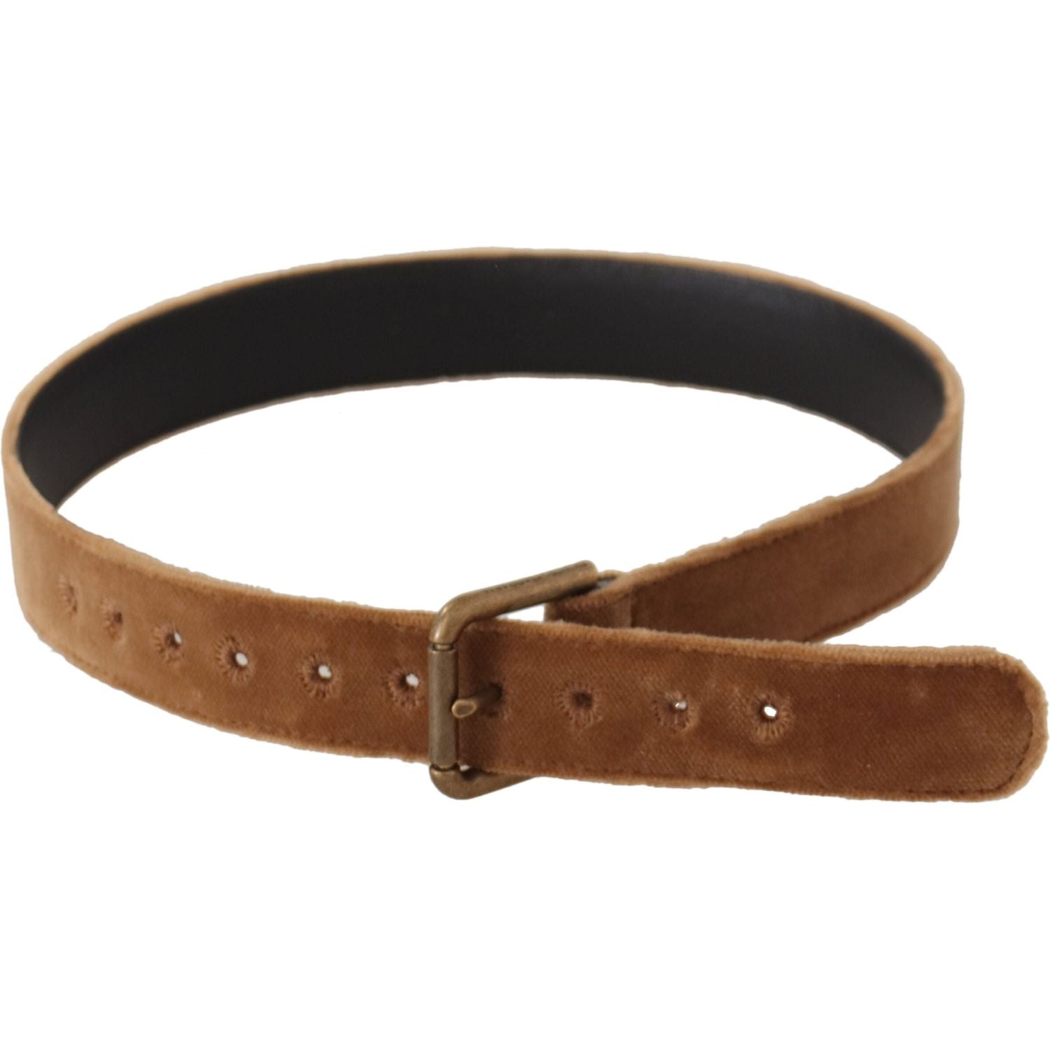 حزام جلدي أنيق من دولتشي آند غابانا بإبزيم منقوش