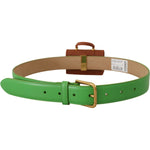 Dolce & Gabbana Green Leather Devotion Heart Micro Bag Headphones Belt