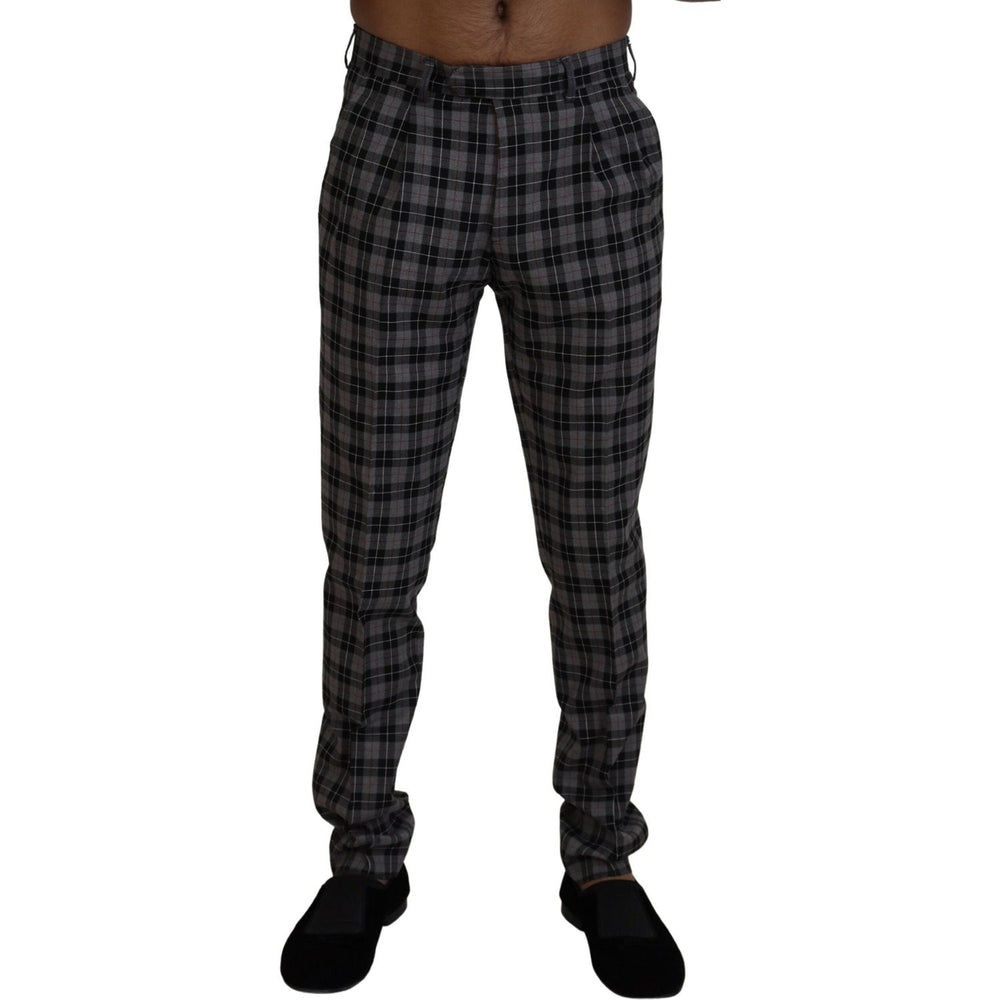 BENCIVENGA Gray Checkered Slim Fit Men Pants PAN74049 - 46