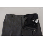 BENCIVENGA Gray Checkered Wool Dress Formal Pants PAN74055 - 54