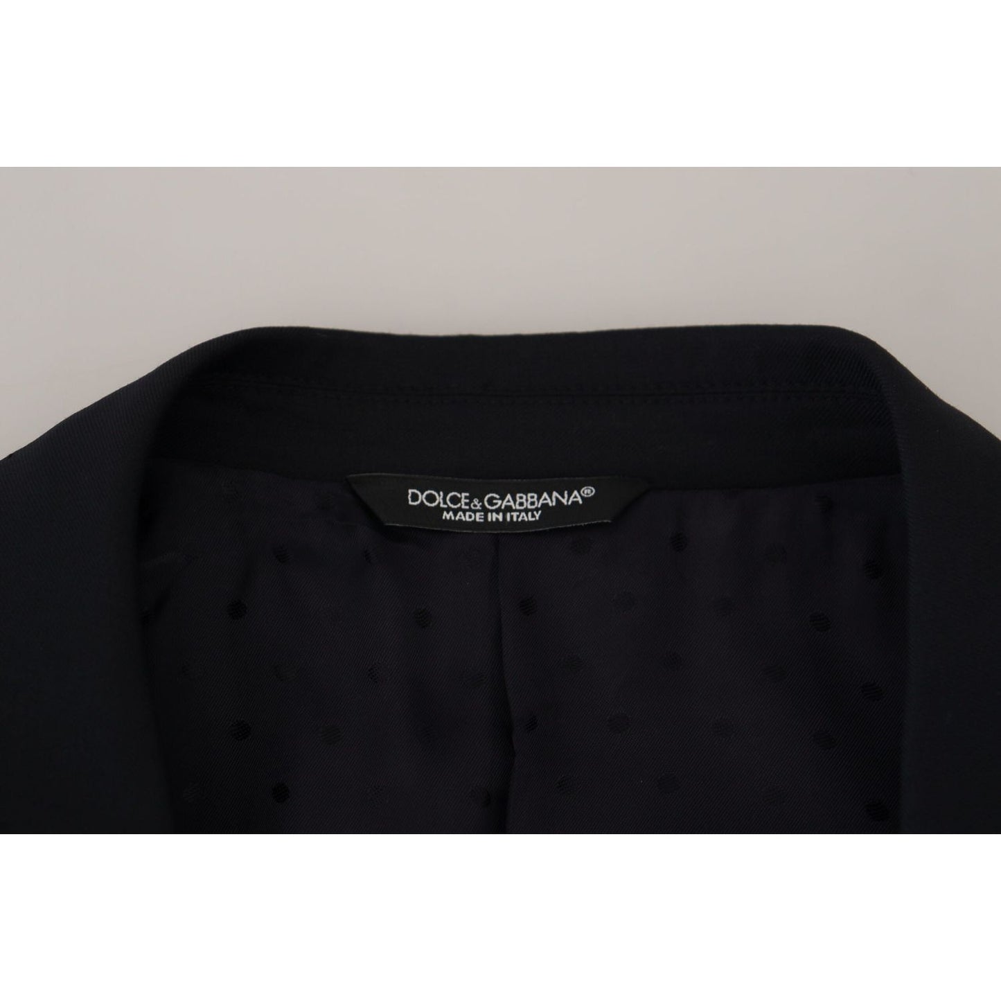 Dolce & Gabbana Dark Blue Wool Formal Sicilia Blazer