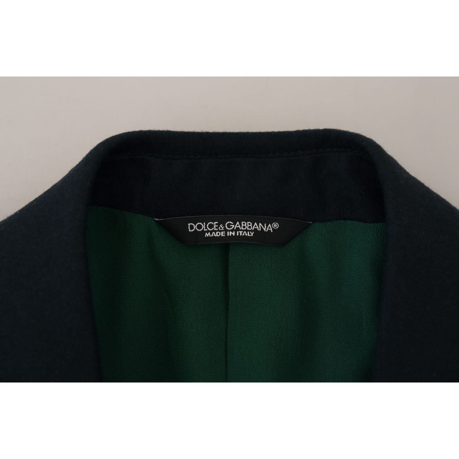 优雅的羊绒-丝绸混纺蓝色西装外套