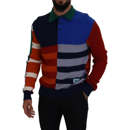 Dolce & Gabbana Multicolor Stripes Wool Pullover Sweater