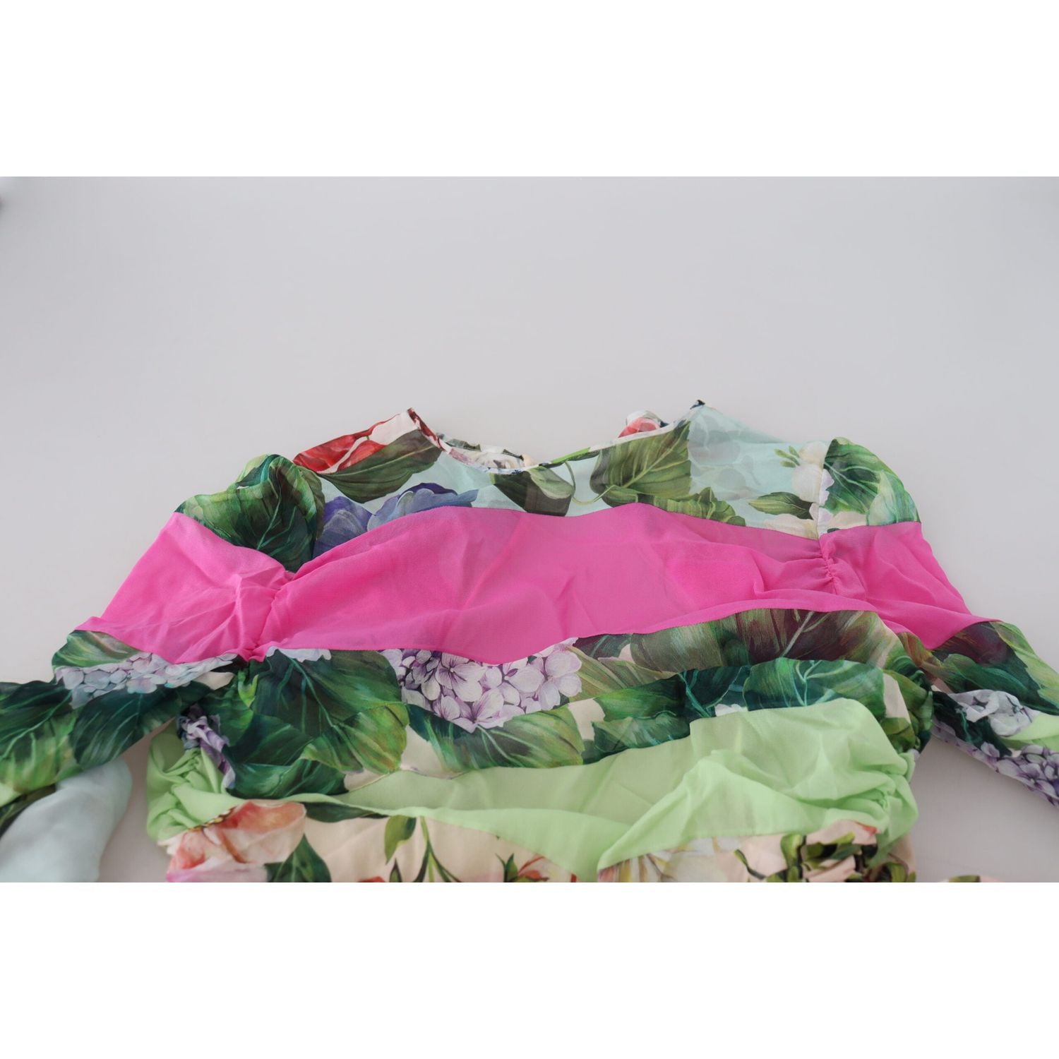 花卉紧身真丝连衣裙