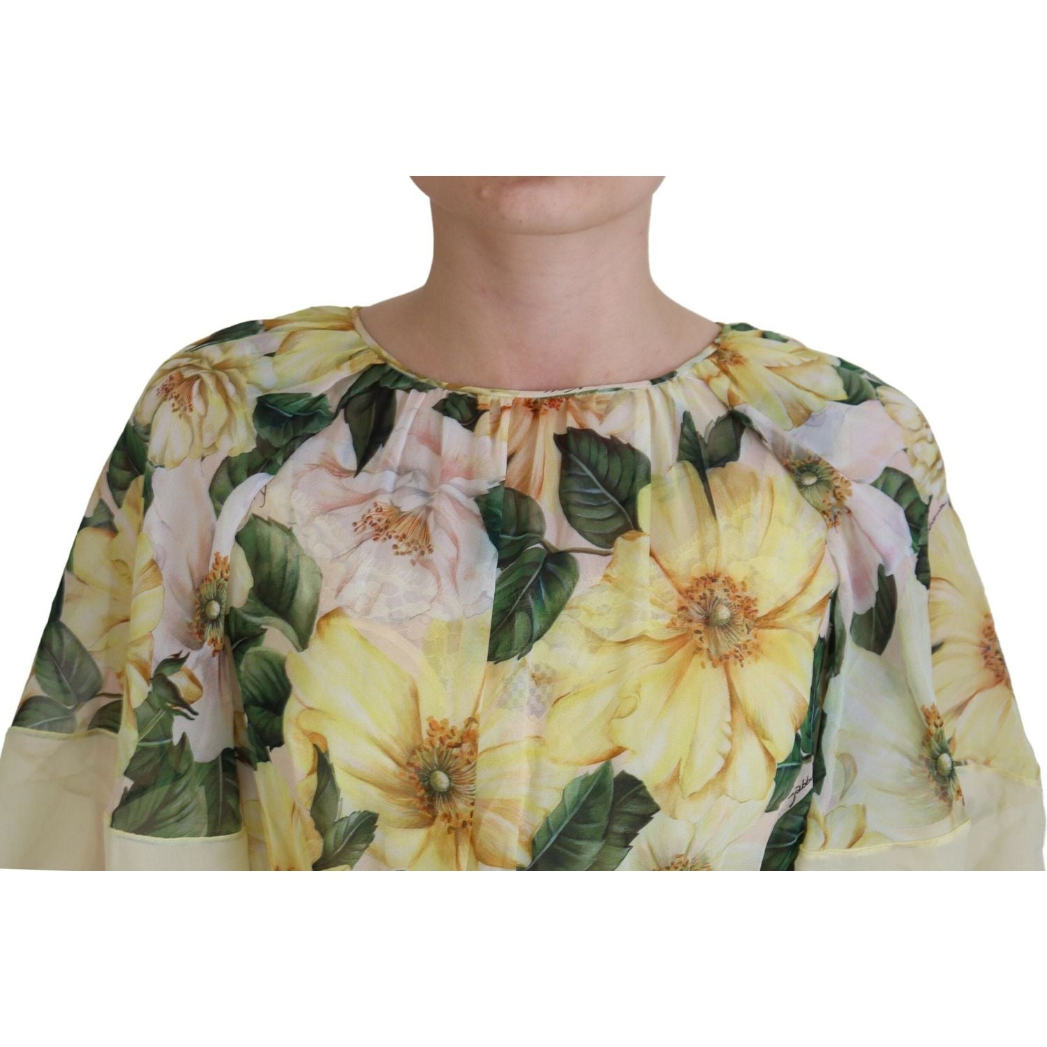 优雅丝绸花卉长裙