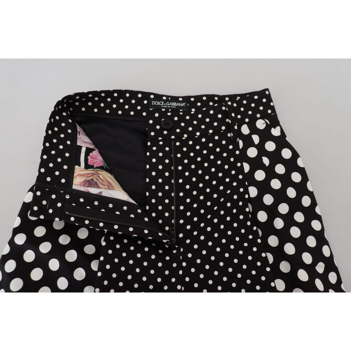 Dolce & Gabbana Multicolor Polka Dots High Waist Pants