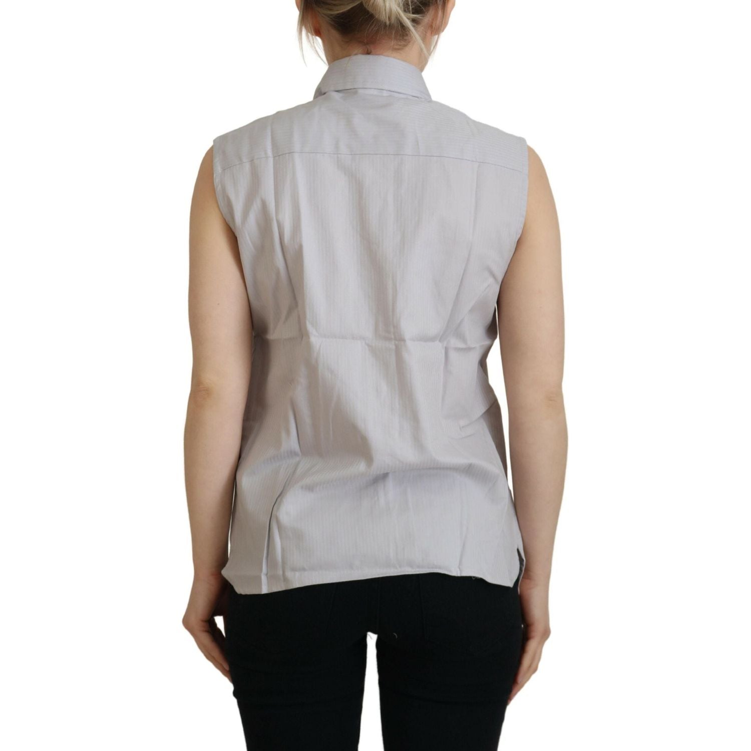 优雅无袖棉质 Polo 衫