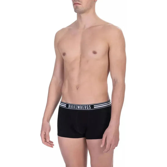 Bikkembergs Black Cotton Men's Trunk Pack BI-22382-S