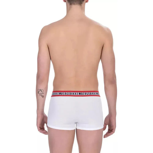 Bikkembergs White Cotton Men Underwear Twin Pack BI-22387-L