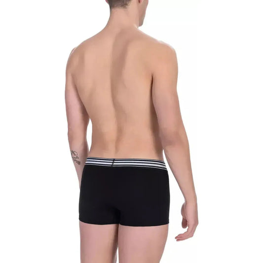 Bikkembergs Black Cotton Men's Trunk Pack BI-22382-S