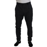 Dolce & Gabbana Dark Gray Stripes Chino Dress Pants PAN74719-52