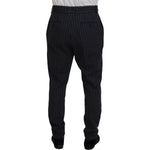 Dolce & Gabbana Dark Gray Stripes Chino Dress Pants PAN74719-52