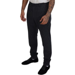 Dolce & Gabbana Dark Gray Stripes Chino Dress Pants PAN74719-52