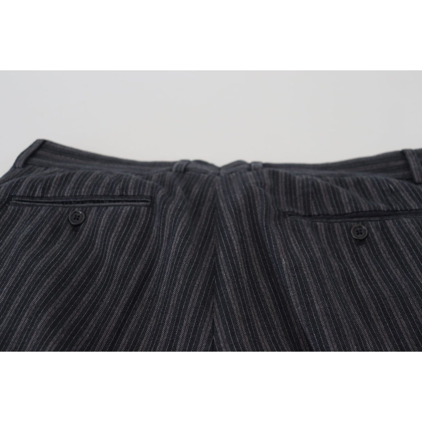 Dolce & Gabbana Dark Gray Stripes Chino Dress Pants PAN74719-52