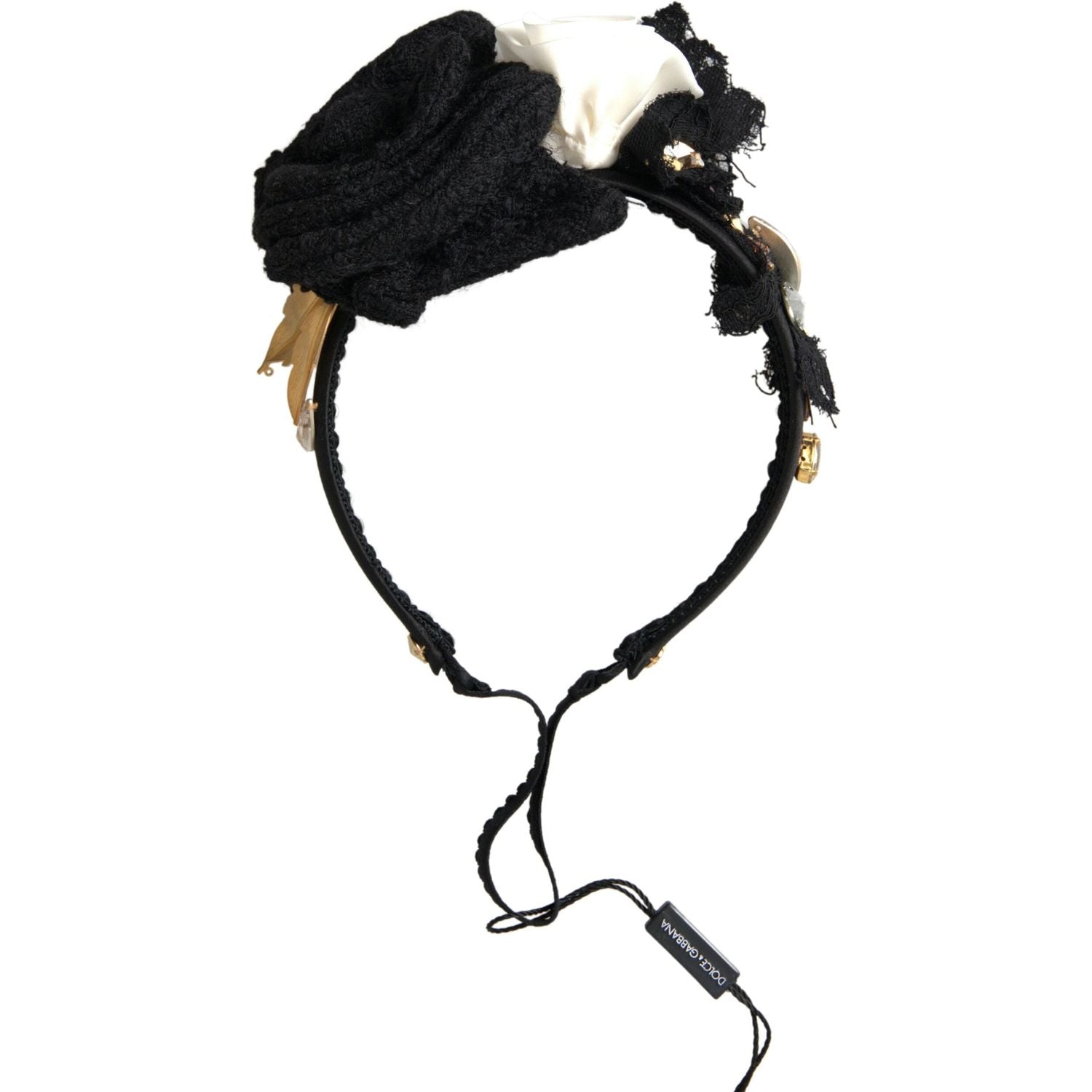 تاج حريري أنيق مزين بالكريستال من دولتشي آند غابانا