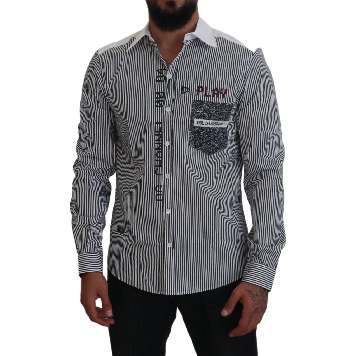 修身版型 Channel Motive 条纹休闲衬衫