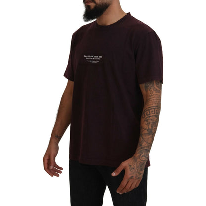 Dolce & Gabbana Bordeaux Crewneck Short Sleeve T-shirt
