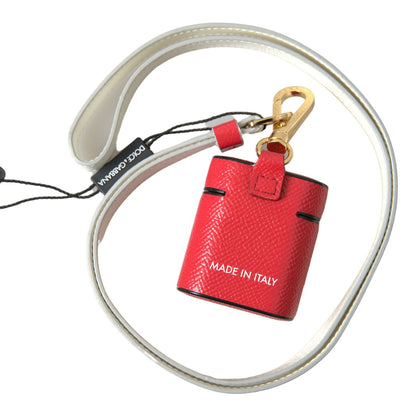 优雅红色皮革 Airpods 保护套