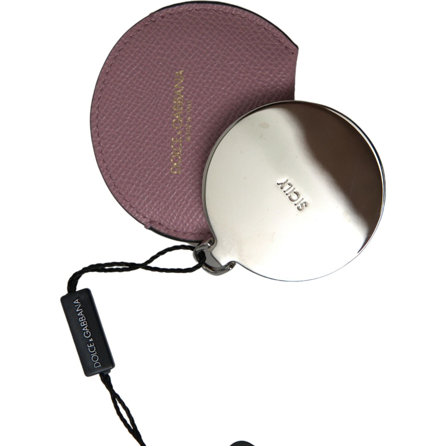 优雅粉色皮革手镜架