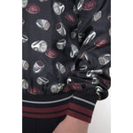 Dolce & Gabbana Black Ring Print Silk Crewneck Sweater TSH84179-54