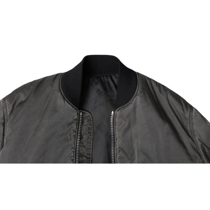 MM6 Maison Margiela Gray Bomber Zipper Pocket Sleeves Jacket