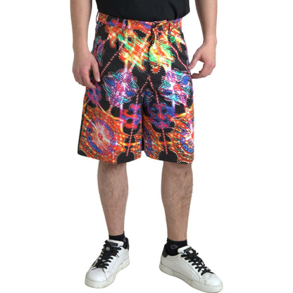 Dolce & Gabbana Multicolor Printed Cotton Men Bermuda Shorts