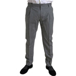 Dolce & Gabbana Gray Wool Chino Skinny Men Dress Trouser Pants PAN74865-48