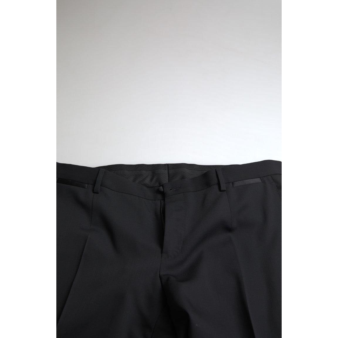 优雅黑色修身两件套西装