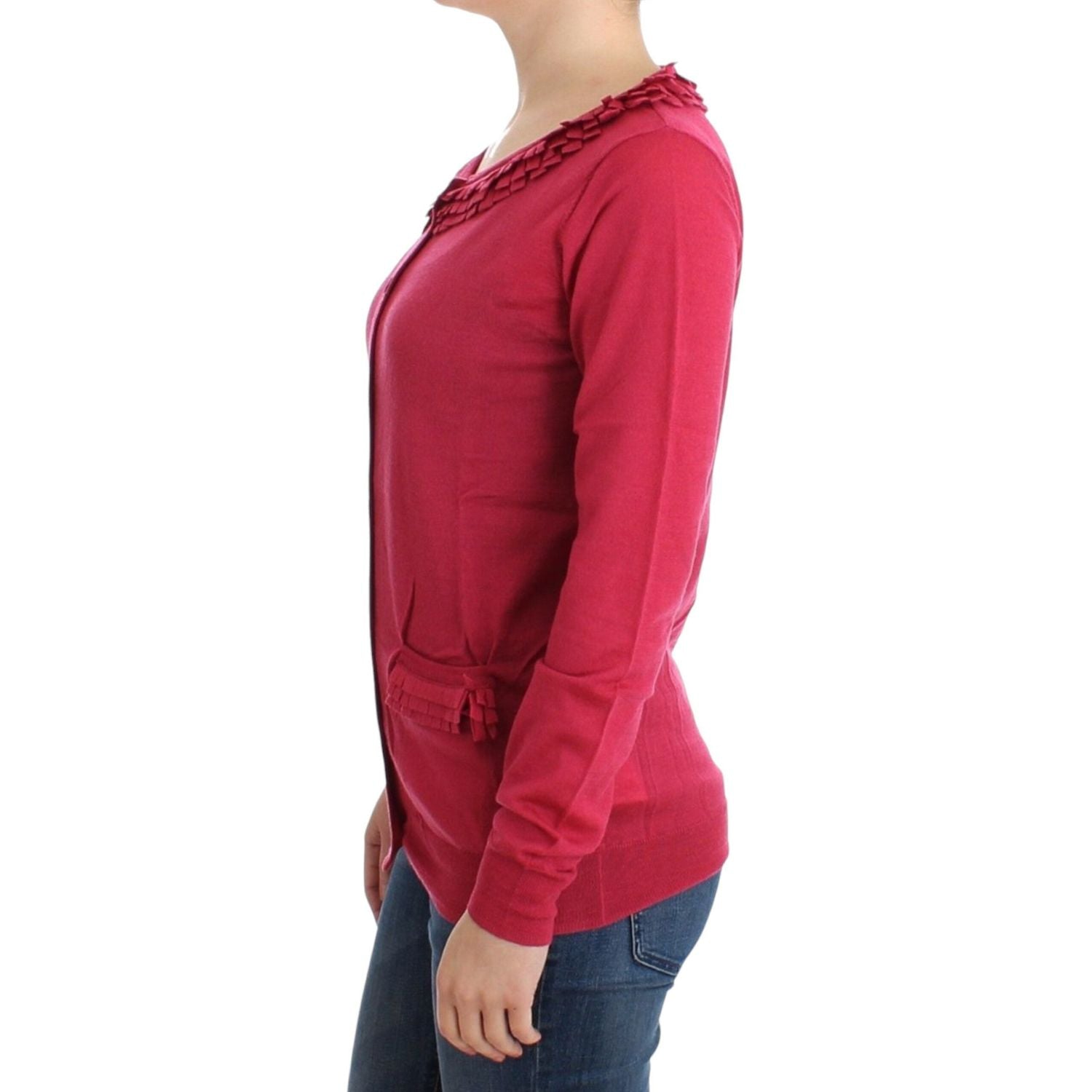 John Galliano Pink wool cardigan