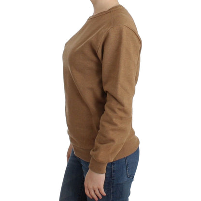John Galliano Brown Crewneck Cotton Sweater
