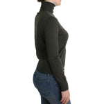 John Galliano Green wool turtleneck sweater