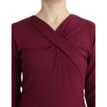 Cavalli Purple knitted wool sweater