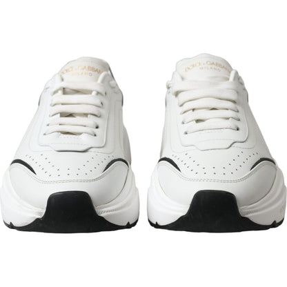 Dolce & Gabbana White Black Low Top Daymaster Sneakers Shoes