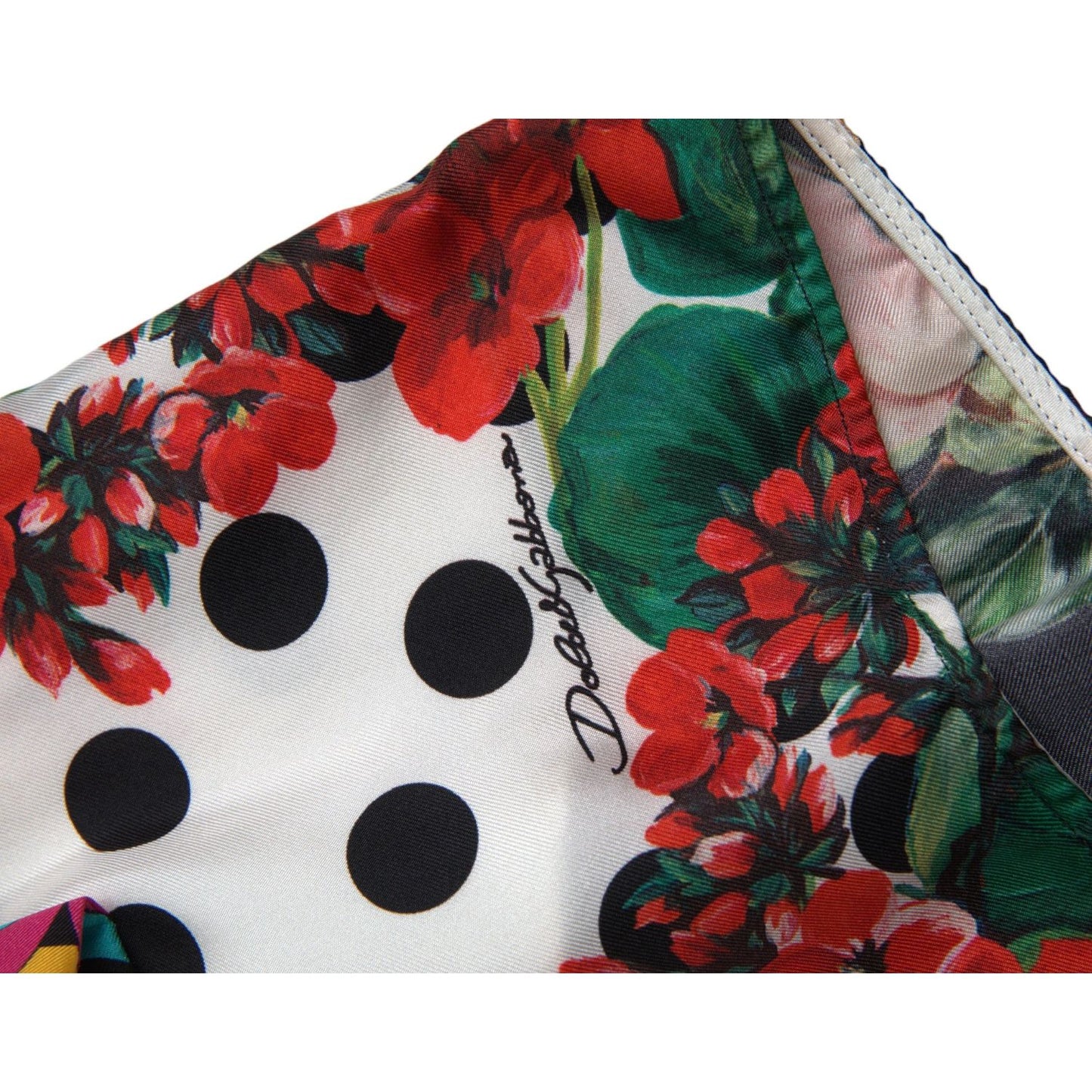 Dolce & Gabbana Multicolor Floral Polka Dot Hot Pants Shorts