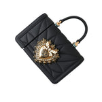 Dolce & Gabbana Black Silicone Devotion Heart Gold Chain Airpods Case