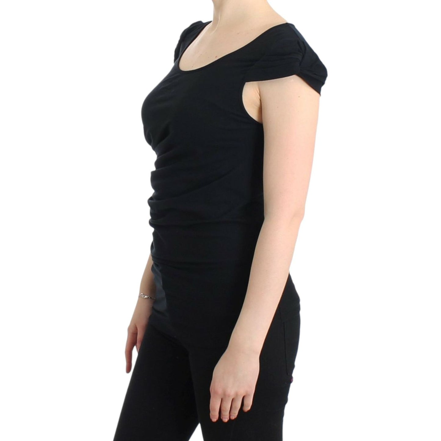 Cavalli Black Cotton Top SIG11625-3