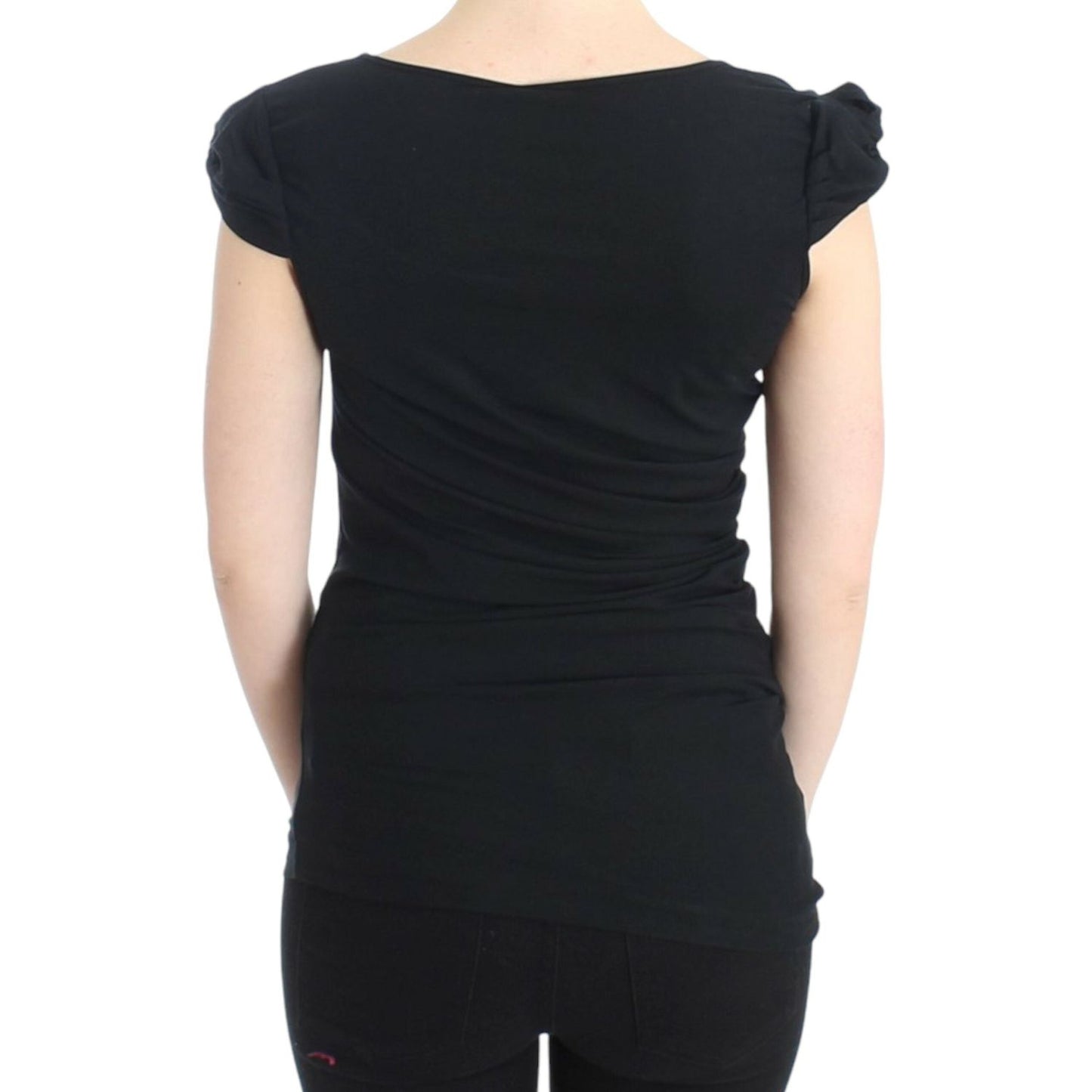 Cavalli Black Cotton Top SIG11625-3