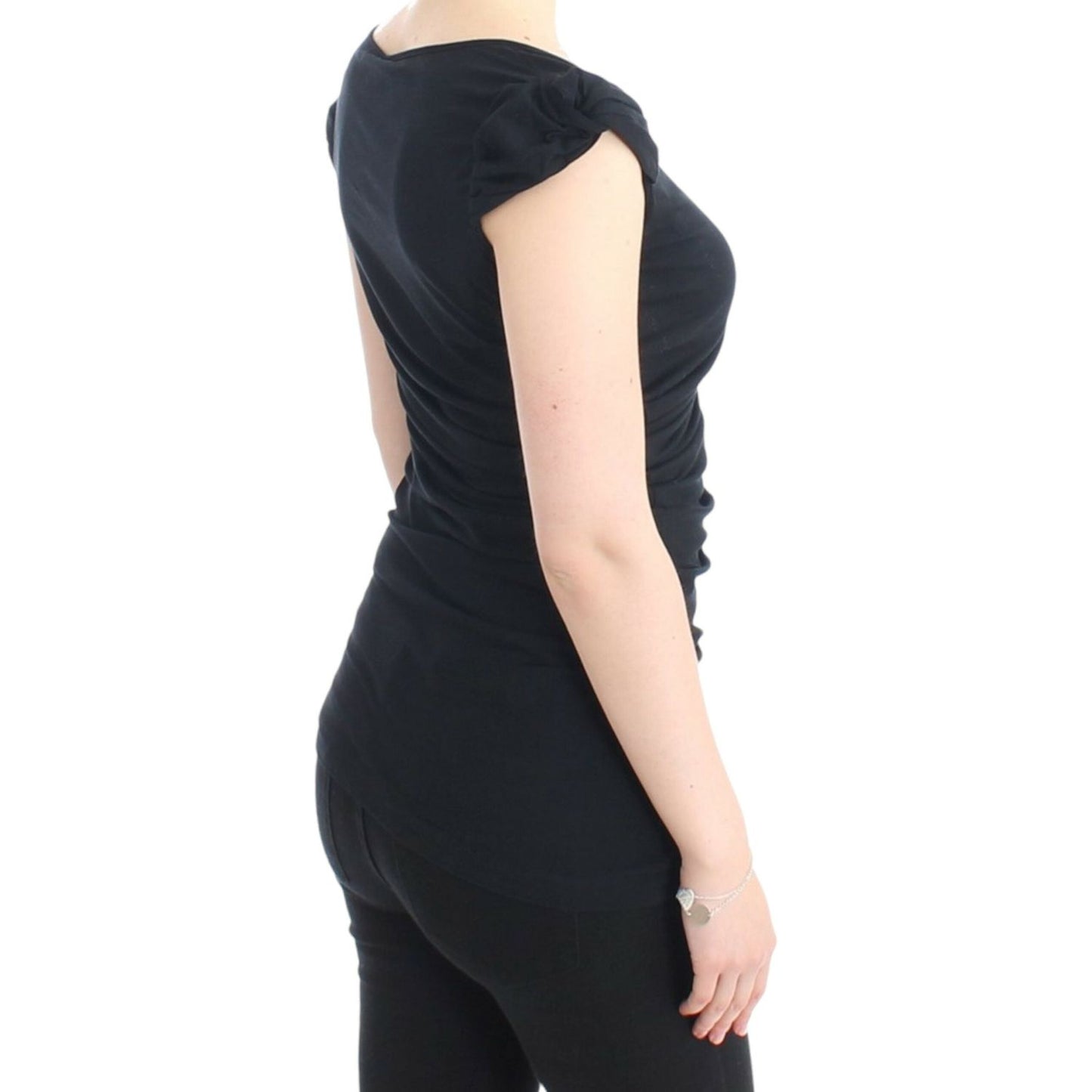 Cavalli Black Cotton Top SIG11625-3