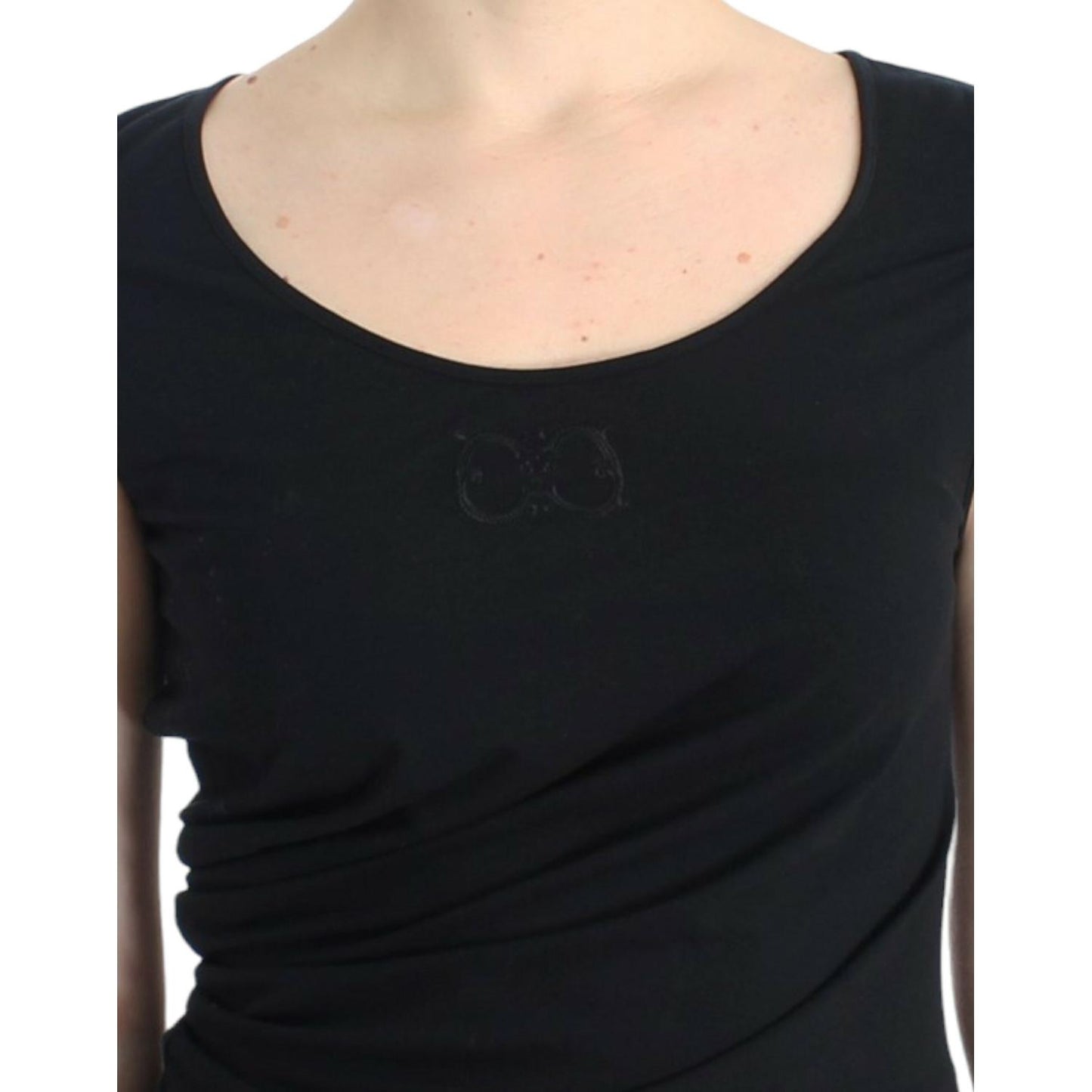 Cavalli Black Cotton Top SIG11625-3