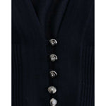 Cavalli Elegant Cropped Virgin Wool Cardigan Cavalli Black