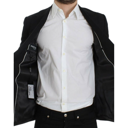 Dolce & Gabbana Black wool slim fit blazer